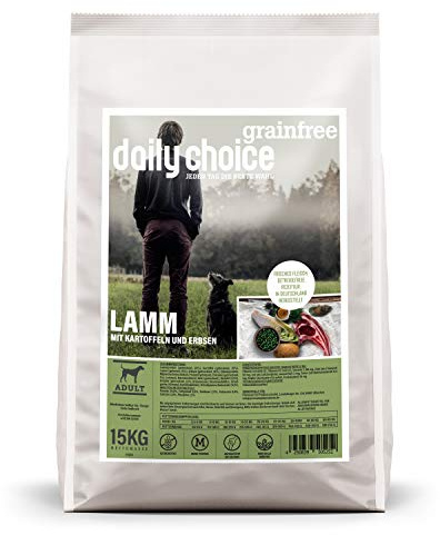 DAILY CHOICE – Lamm | Trockenfutter mit natürlichen Zutaten und wertvollen Superfoods für ausgewachsene Hunde. Getreidefreies Alleinfutter ohne Zusatzstoffe im Beutel | 15kg Lamm