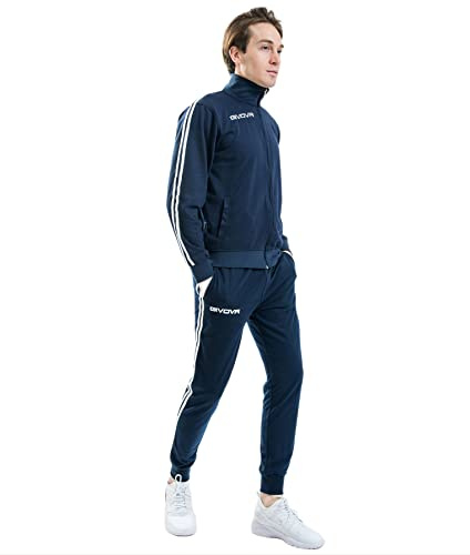 GIVOVA TUTA SCUOLA COTONE TERRY BLU/BLU Tg. 2XS