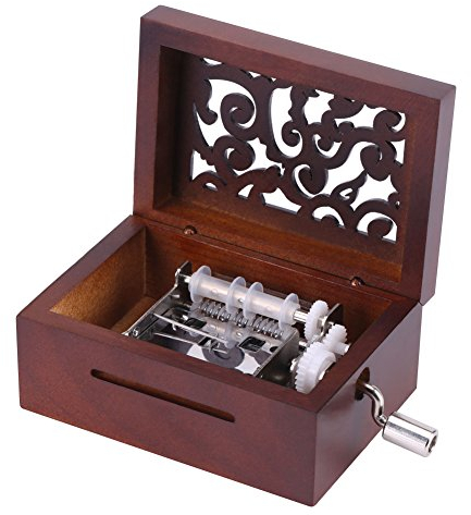 15 Note DIY Hand Crank Music Box Movement, Wooden DIY Music Box Movement, Make Your Own Music Box, Special Birthday Without Hole Puncher or Tapes