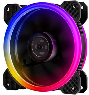 EZDIY-FAB RGB Ventilateur de 120 mm avec LED, dissipateurs de chaleur et radiateurs pour CPU -1 Set
