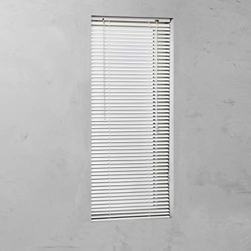 Alu Jalousie Weiss - Breite 40 bis 220 cm - Höhe 130/175 / 250 cm - Tür Fenster Rollo Jalousette Aluminium Fensterjalousie Lamellen Metall (140 x 175 cm)