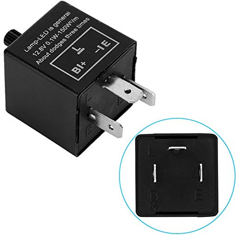 Blinkerrelais LED 12V 3-Pin einstellbare Blinkfrequenz kompatibel mit LED und Birnen für Blinker Warnblinker universal Auto Motorrad
