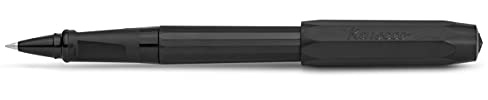 Kaweco Perkeo Rollerball Pen All Black I Gel Pen with Refill for School I Beginner Roller with Ergonomic Grip for Comfortable Writing with Interchangeable Gel Refill 14.5 cm