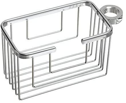 TATAY Porte-Douche Suspendu Barre Aluminium | Anti-humidité et Anticorrosion | Supporte 3 kg | Montage Facile Sans Perçage | Design Moderne | Panier de Douche à Drainage Rapide | 12,5 x 11,5 x 24 cm