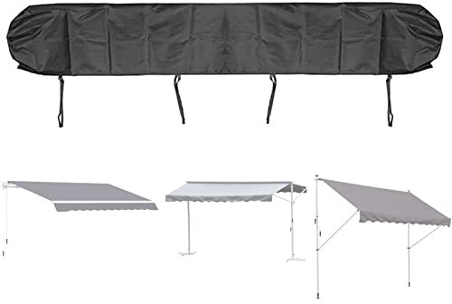 DFEO@MF Markisenschutzhülle, Schutzhülle für Markisen Wasserdicht, Terrassenüberdachung Markisenabdeckung, Sonnenschutz, Wetterschutz, 210D Oxford-Tuch, für die Lagerung im Winter (3m,Black)