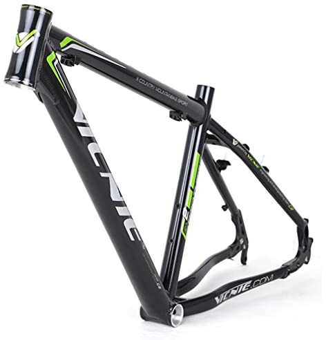 YOJOLO Fahrradrahmen 26er Mountainbike Rahmen Ultraleichter Aluminiumlegierung BSA 68mm MTB Rahmen 16.5 Zoll Schnellspanner 135mm Für 26ER Laufradsatz (Color : Black Green, Size : 26x16.5 inch)