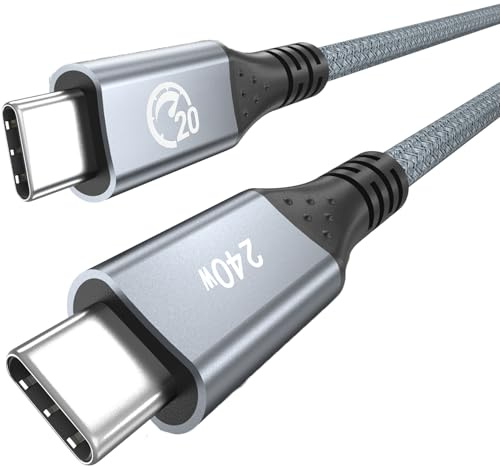 UseBean 240W Cable USB C a USB C 1M, USB 3.2 Gen2X2 20Gbps Tipo C Cable de PD Carga Rápida Vídeo 4K@60Hz,para iPhone 15 Plus Pro Max,MacBook,iPad Pro,Galaxy S24 Ultra S23 S22 A53