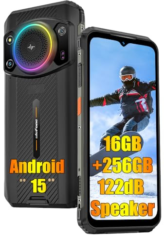 Ulefone Armor 21 Outdoor Handy ohne Vertrag Android 15, 16GB+256GB/2TB MTK G99 122db Lautsprecher Outdoor Smartphone, 64MP Nachtsichtkamera, 6.58 FHD+ Baustellenhandy, 9600mAh, IP68 Handy,NFC/GPS/OTG