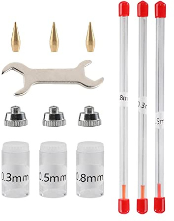 Adoorniequea 11x Airbrush Düse Kits Airbrush Ersatzteile Zubehör für Ersatzteile