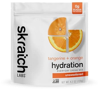 SKRATCH LABS Everyday Hydration Drink Mix | Electrólitos en polvo sin azúcar | 120g | Mandarina + Naranja | Sin gluten, vegano