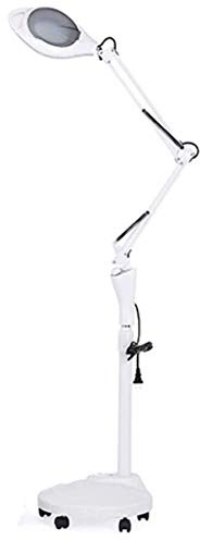 JKSVTF Magnifier Facial Magnifying Light Led Light 16X Magnifying Glass Floor Led Light Rolling Vertical Stand Beauty Manicure Tattoo Skin Care Equipment/Floor