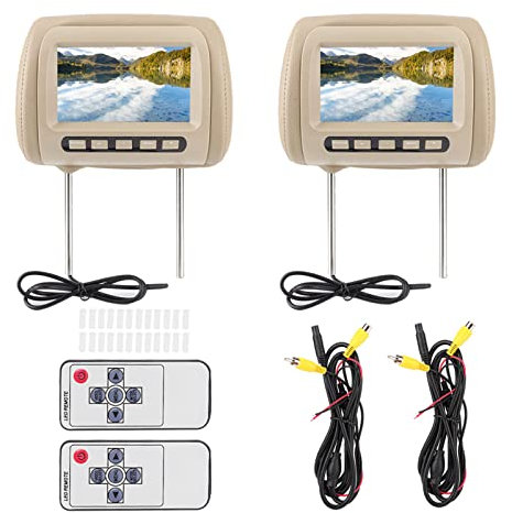 Universeller 7-Zoll-LCD-Videoplayer für die Kopfstütze Im Auto, Kabellose Steuerung, MP5-Display, mit Zweikanal-Infrarotsender für Unterhaltung auf Dem Rücksitz