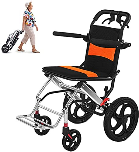 Máquina De Desplazamiento De Silla De Ruedas Móvil Cómoda Y Plegable Para Exteriores, Máquina De Desplazamiento De Silla De Ruedas Móvil Cómoda Y Portátil Para Viajes Al Aire Libre Con Freno De Mano,