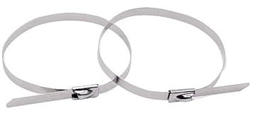 10 Pcs 10mm 0.39 Inch 304 Stainless Steel Cable Twist Tie Lock Metal Zip Wrap Coated Metal Detectable Cable Tie (Color : 10PCS, Size : 10x450mm)