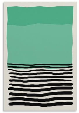 Bauhaus-Ausstellungsposter, geometrischer Farbblock-Kunstdruck, Leinwand-Poster, Wandfarbe, Kunstposter, Dekoration, moderne Wohnkunstwerke, 40 x 60 cm