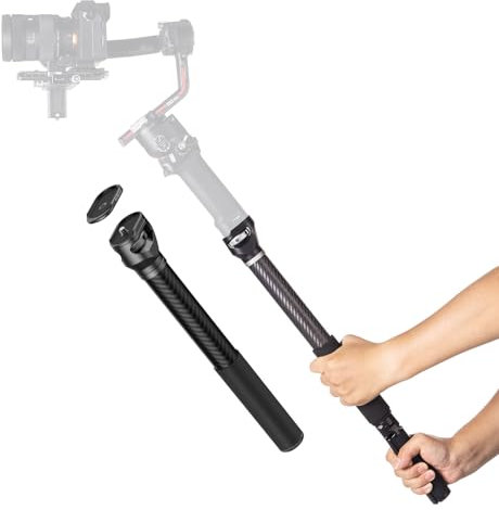SMALLRIG Gimbal Extension Pole, 37cm Bras d'Extension de Stabilisateur en Fibre de Carbone avec Déflecteur Anti-Déflexion et Vis 1/4-20 pour DJI RS 4/RS 4 Pro/RS 3/RS 3 Pro/RS 3 Mini/RS 2-4378