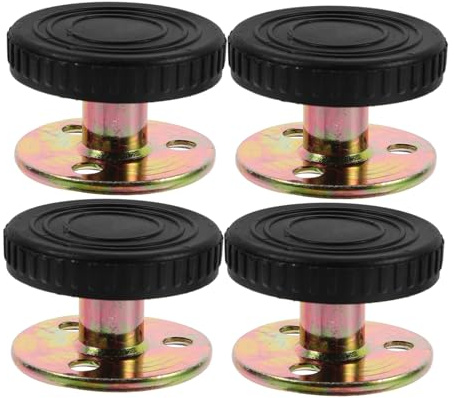 Fijador de Cabecero de Cama 4 Piezas Acero Inoxidable Ajustable | Antideslizante Eva, 30-40mm, Negro, para Muebles del Hogar y Dormitorio Estilo Aleatorio