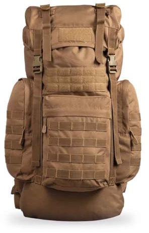 Mil-Tec BW Kampfrucksack Gen.II (65 L) • Taktischer Militär Rucksack mit MOLLE-System & Regenschutz • Bundeswehr Rucksack, Wanderrucksack, Reiserucksack für Trekking & Outdooreinsatz