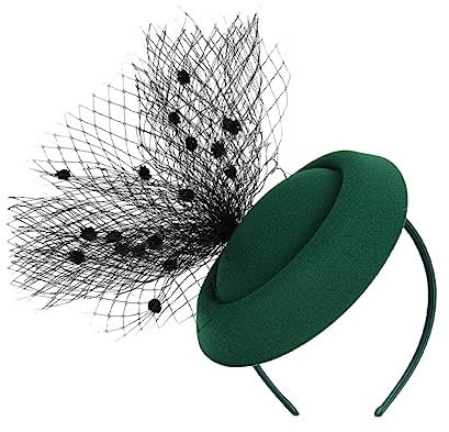 CONGARTENO Fascinator Hut Für Frauen Mit Haarklammer Und Haarreif Eleganter Kopfschmuck Für Hochzeiten Tee-Partys Und Gartenfeiern Stilvoller Mesh Hut