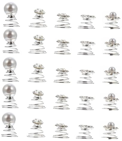 WRITWAA 60 Stück Spiral Haarnadeln für Bräute Haarklammern für Hochzeiten Partys und Besondere Anlässe Leicht Anzubringen Vielseitig