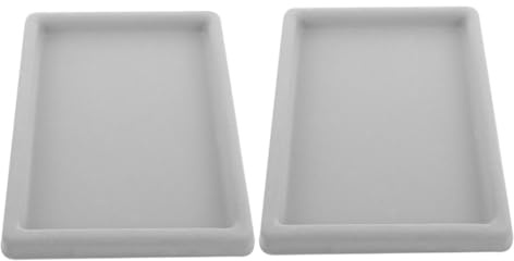 SHINEOFI 2pezzi Vassoi Organizer Gioielli Trasparenti Con Copertura Antigroviglio Contenitori Multifunzionali Per Bracciali Collane Anelli Porta Gioie Per Camera Bagno e Negozio