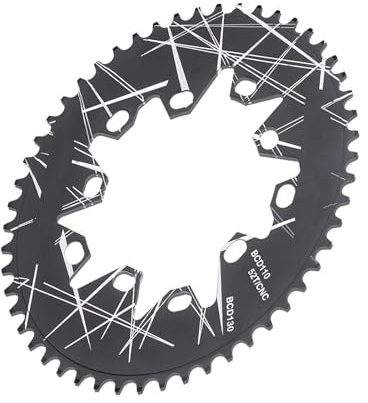 SLXLYH 110/130BCD Ovales Kettenblatt, hohe Festigkeit, Aluminiumlegierung, 52T/54T/56T/58T/60T, schmal, breit, für Rennrad, Klapprad, Kettenrad, ovale Scheibe