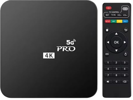 Android 10.0 TV Box, 5G Pro, 4K HDR Media Player, 2GB RAM 16GB ROM, 2.4G WiFi, Quad-Core