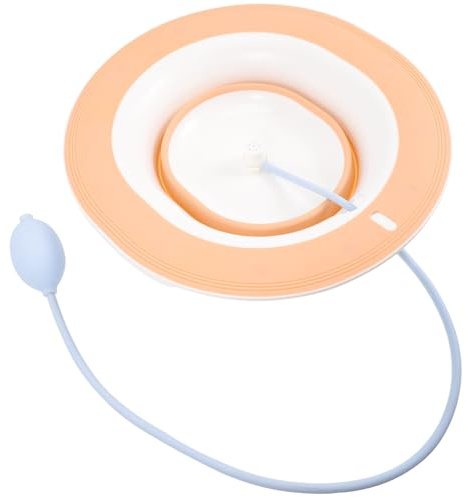 ROMISBABA Sitzbadewanne für Schwangere Kunststoff Sitzbad mit Rutschfestem Design Ergonomisch Geformt Passend für Toiletten zur Dammpflege und Heilungsunterstützung im Wochenbett Rosa mit