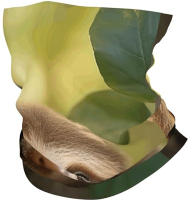 Baby Sloth Print Sports Bandana for Men Women, Face Mask, Neck Wrap, Head Scarf, Curly Hair Sleep Protection