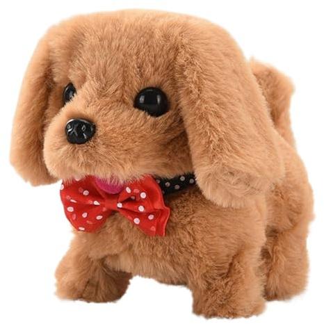 Robot Puppy - Interactive Plush Dog Toy, Tail Wagging Jumping Motion, Touch Sensor Response, Walking Action Figure, Cute Electronic Pet For Youth Boys Girls, Bedroom Living Room Indoor Outdoor