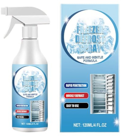 Frysspray 120 ml borttagning smälter is säker köksrengöring | Kylskåpsrengöring För Kylskåp, Kontor, Förvaring, Fordon, Vindruta, Instrumentbräda, Interiör,