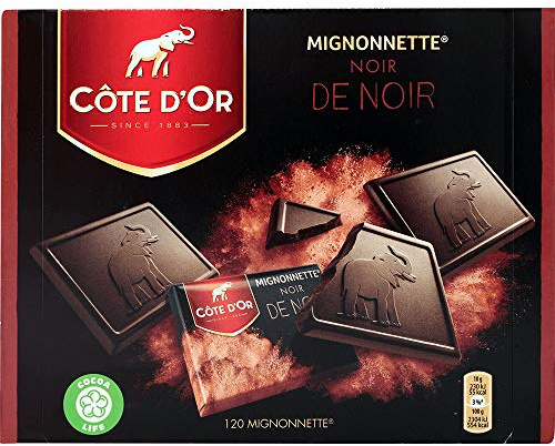 Côte D´Or Mignonnette, Noir de Noir, Extra Zartbitter, Mini Tafeln Schokolade, 1200g