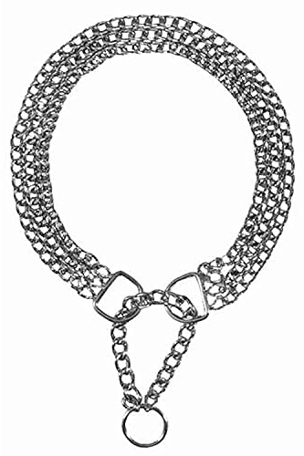 TRIXIE Zug-Stopp-Kettenhalsband für Hunde Gr. L–XL, 60 cm/2,5 mm – Silber | Robuste verchromte Gliederkette, 3-reihig, rostfrei und langlebig – pflegeleicht, formstabil und angenehm im Alltag