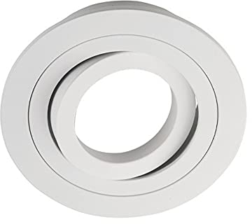 wonderlamp Classic W-E000003 Spot encastrable Rond, Aluminium, GU10, Blanc