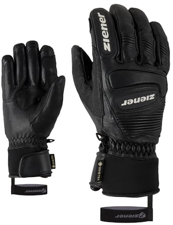 Ziener Guanti da Sci per Adulti Guard GTX Grip PR | Impermeabili, Traspiranti, Gore-Tex, Primaloft, in Pelle, da Corsa, Nero (Nero), 8,5