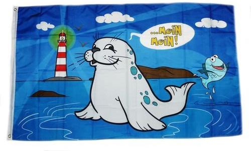 Fahne/Flagge Moin Moin Leuchtturm 90 x 150 cm