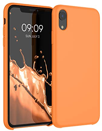 kwmobile Case Compatible with Apple iPhone XR Case - TPU Silicone Phone Cover with Soft Finish - Fruity Orange