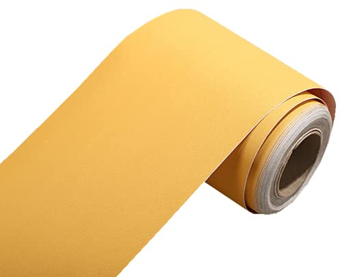 Selbstklebende Tapetenbordüre, einfarbig, matt, wasserdicht, einfach anzubringen, für Küche, Badezimmer, Fliesen, Aufkleber, 10,2 x 497,8 cm (dunkelgelb)
