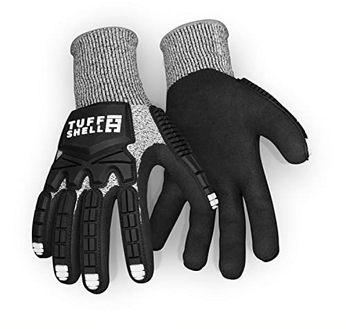 Tuff Shell Cut Resistant Lobstering Gloves, Touchscreen Capable, Crab Gloves, Diving Gloves, Lobster Diving Gloves, Spearfishing Glove (Large)