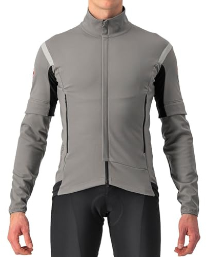 Castelli 4522510 PERFETTO RoS 2 CONVERTIBLE JAC Jacket Men's NICKEL GRAY/TRAVERTINE GRAY M