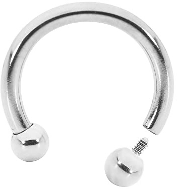 365 Sleepers 1,2mm/8mm Chirurgenstahl Hufeisen Barbell Piercing Ohr mit Innengewinde Circular Barbell Septum Tragus Helix Nasenpiercing-Ring Ohrring 1,2 mm 1,6 mm 2,0 mm 2,5 mm Piercing