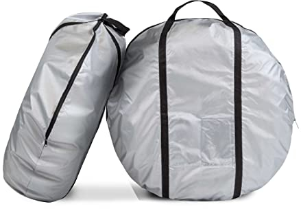 Walser Premium Reifentaschen Set 2-teilig, 100% UV-beständige Reifen Aufbewahrungstasche, Reifen-Schutz Tasche für Indoor/Outdoor Lagerung, wasserdichter Reifensack Größe L für 2 Reifen 17-18 Zoll