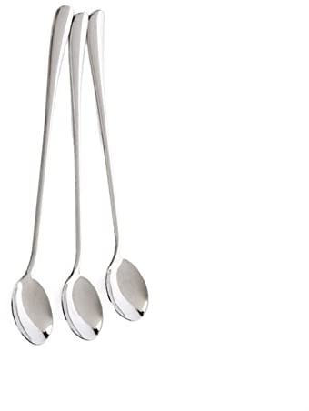 Cuillères à Soupe Cuillère à café 3 pièces en Acier Inoxydable 410 Cuillère à café Cuillère à mélanger Cuillère à crème glacée Cuillère à Dessert Cuillère à dîner Cuillère à Soupe (Color : Bruin)