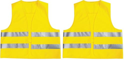 APA Bundle 86053 Warnweste, Gelb, XL 86054 Warnweste, Orange, XL (Packung mit 2)
