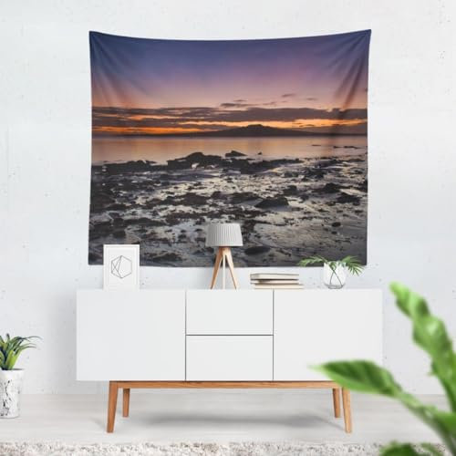CEVAN Wandteppich Bunt Baumwolle Wanddekoration Orientalisch Das Meer Wandteppich Jugendzimmer Wanddekoration Indie Orange Wanddekoration Bedruckter Stoff 200X150 cm