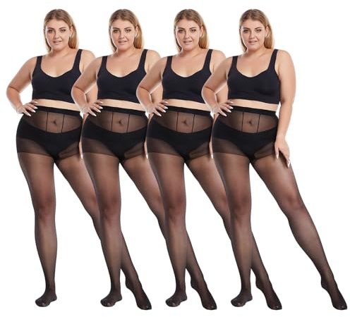Aomig Tights för kvinnor, 2 st 5D Silk Sheer Soft Tights, Sheer Tights för kvinnor med förstärkta tår Strumpbyxor, Sheer Tight High Midja för kvinnor, Control Top Tights med Stretch Fit Design