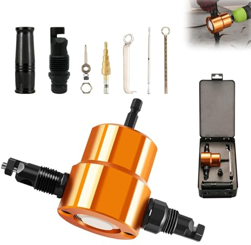 Metal Nibbler,Blechknabber,360 Grad verstellbarer Knabber,Metallknabber-Werkzeugsatz mit Schraubenschlüssel und zusätzlichen Knabberteilen(7-teiliger Satz, Eisenwerkzeugkasten)