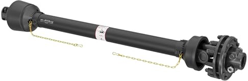 WilTec Arbre Transmission T4 cardan - Longueur 1250-1375 mm / 2X 1 3/8 6 Dents & Embrayage / 460 Nm / 540 TR/Min / 40 KW (55 CV) - Prise de Force agricole