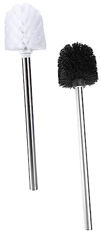 GLEAVI 2pcs Bathroom Brush Toilet Brush Head Black Quick Dry Home Supply Cleaning Tool