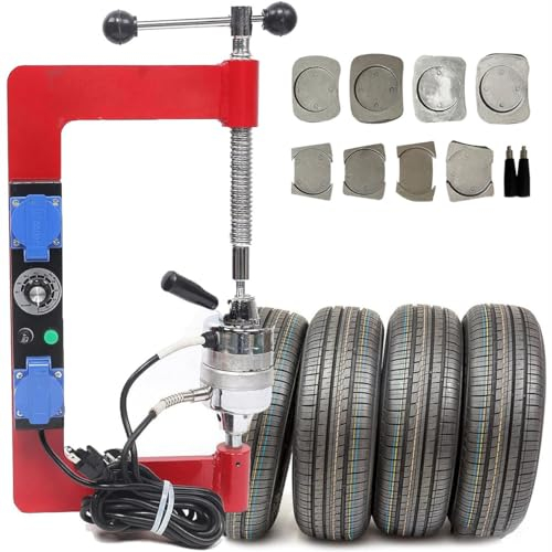 CYMYYDS Spot-Reifenvulkanisiermaschine, Reifen-Auto-Reparaturmaschinen-Set mit 8 Formen, 155–180 ℃ Garagenausrüstung, DIY-Reifenspreizer-Reparatur-Werkzeug-Set für PKW und LKW